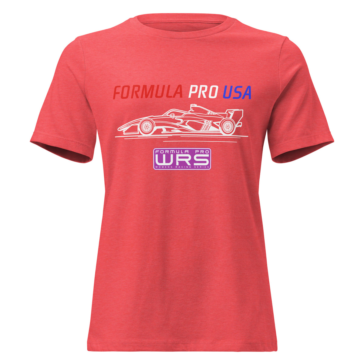[Heather Red] Front — FPUSA WRS Side View Tee — Women's