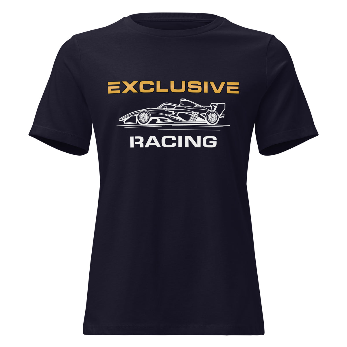 [Navy] Front — EXR F-Car Side Tee — Women's