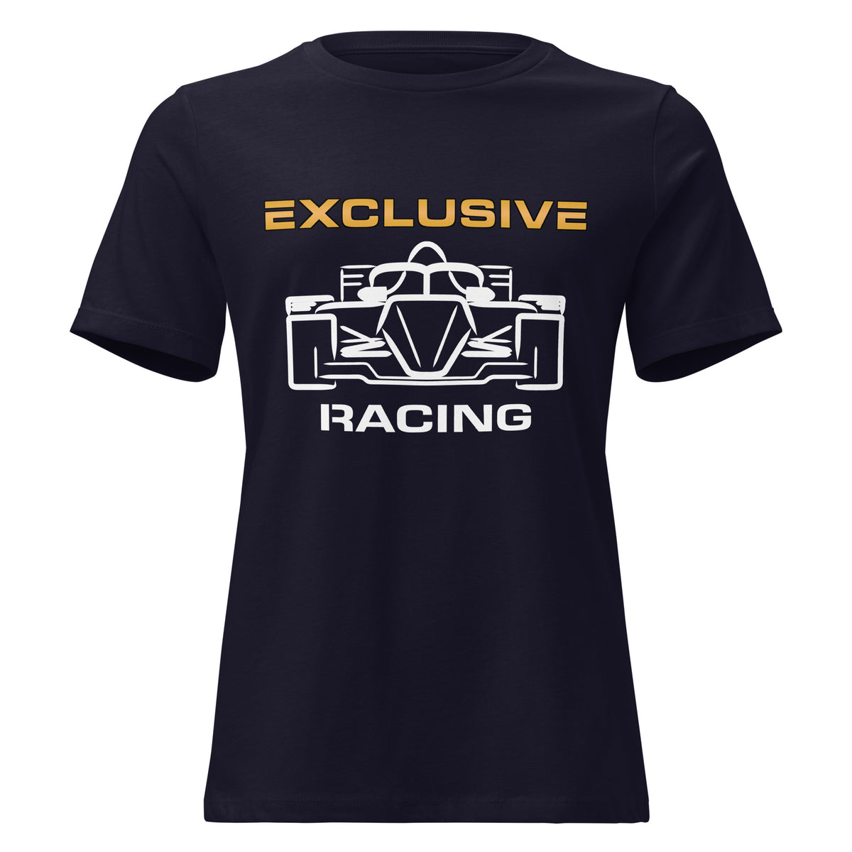 [Navy] Front — EXR F-Car Front Tee — Women's