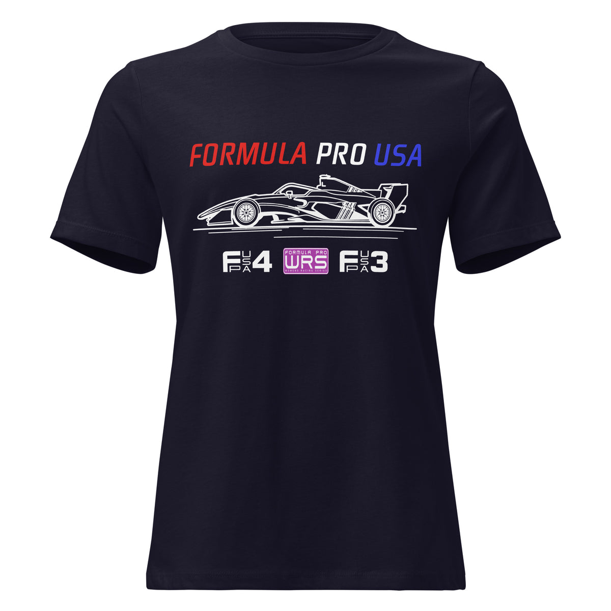 [Navy] Front — FPUSA All Classes Side View Tee — Women's